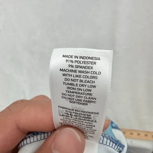 Rhone Polo Shirt Mens XL Blue Geometric Golf Performance Stretch Athletic - Picture 4 of 8